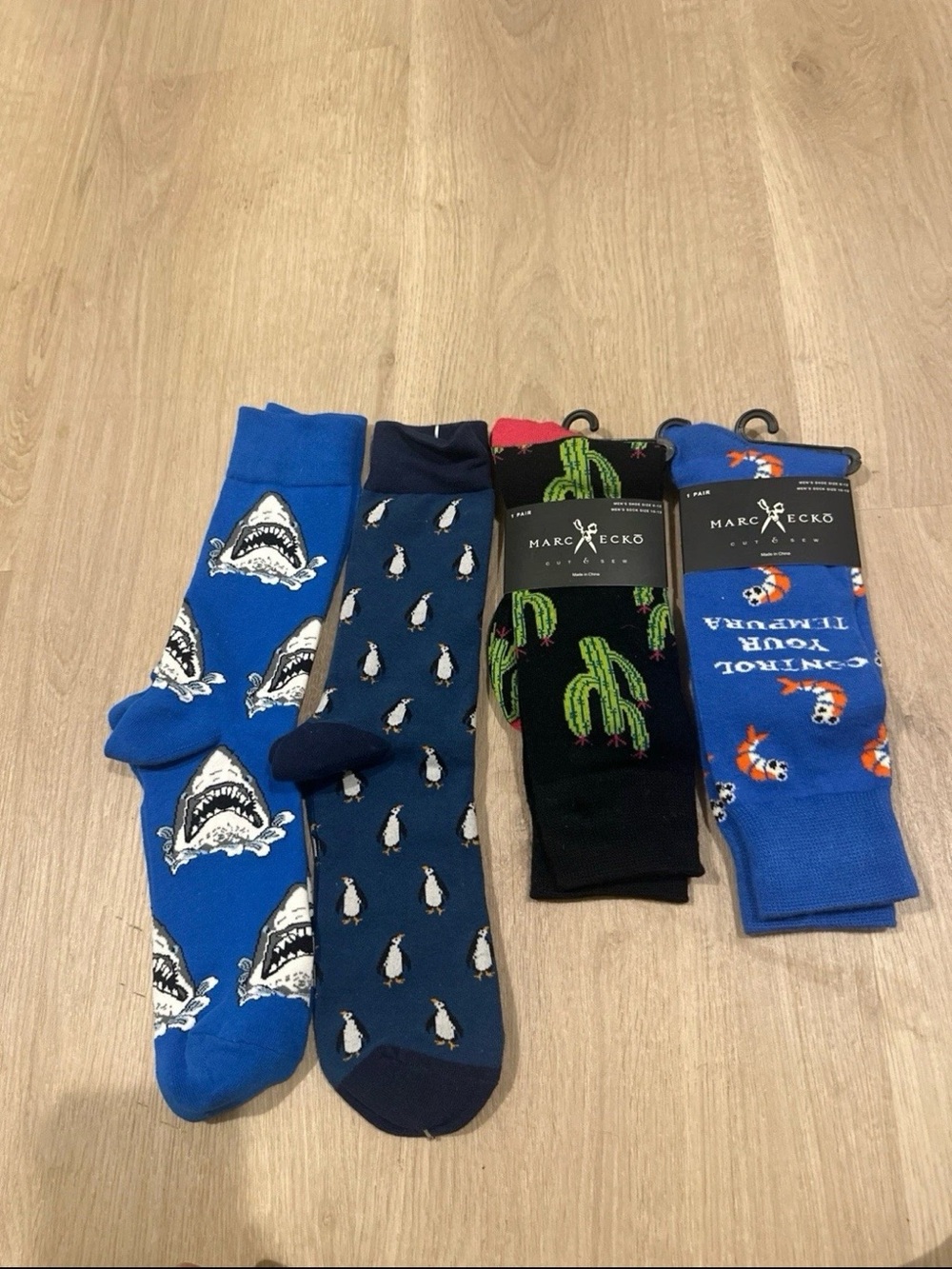 Marc Ecko Multi-Pack Novelty Socks in Bright Blue, Navy, Black
